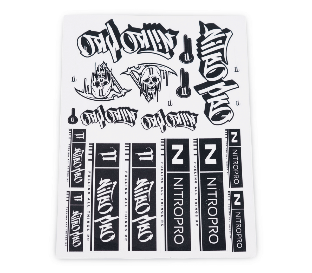 Nitro Racing Sticker NitroPro Large Sticker Sheet – Nitro Pro Racing