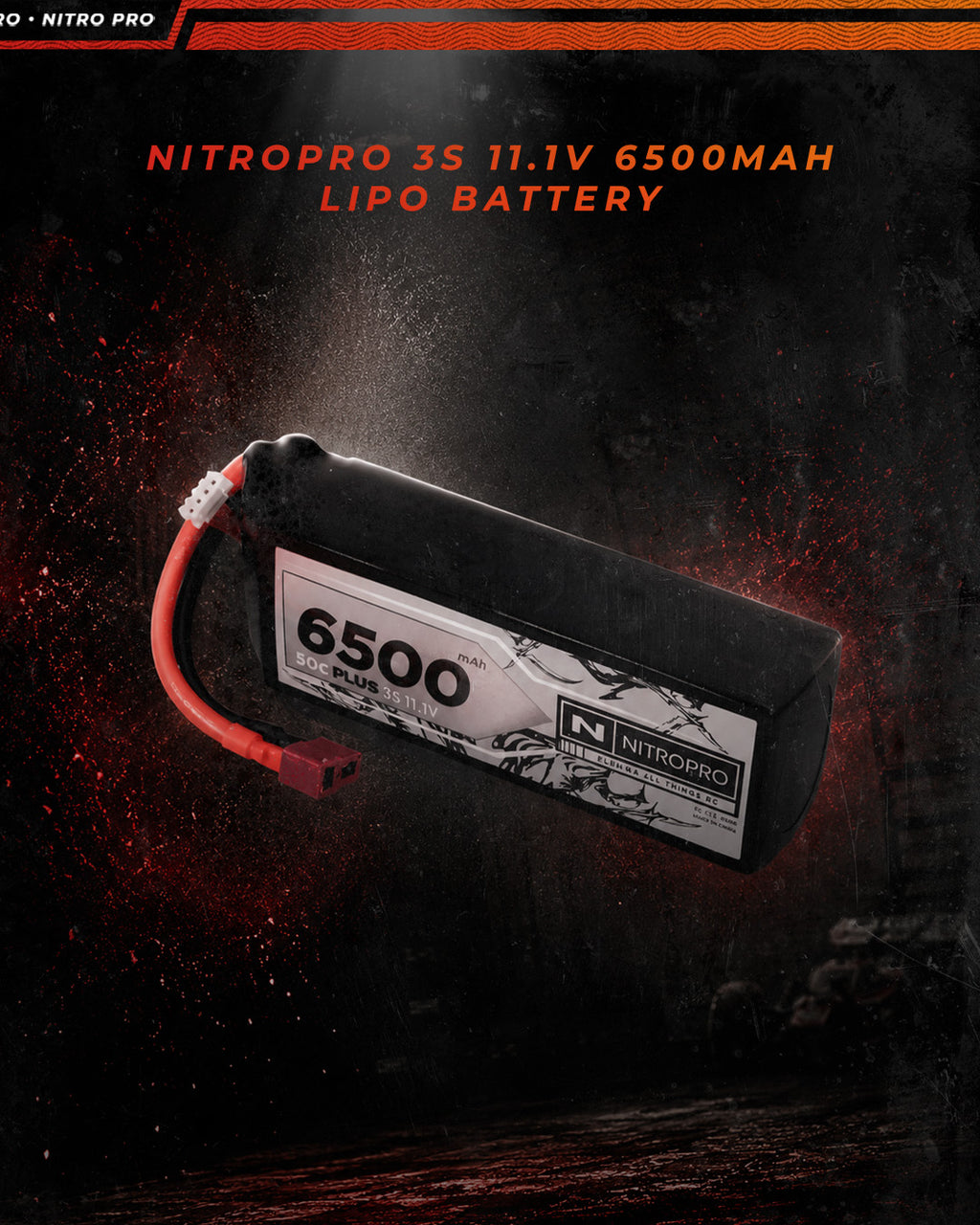 NitroPro 6500mAh 3S LiPo battery