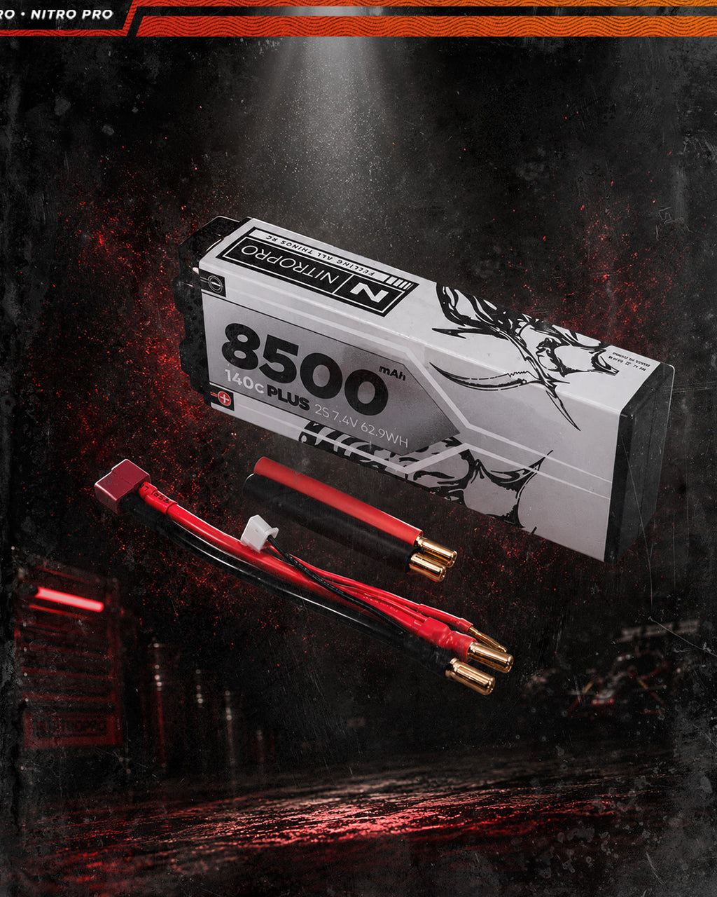 NitroPro 8500mAh 2S 140C LP stick battery